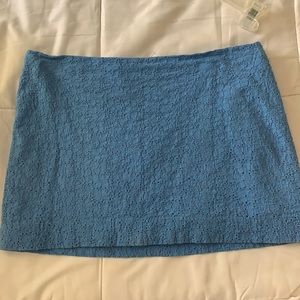 Lilly Pulitzer Blue floral eyelet skirt